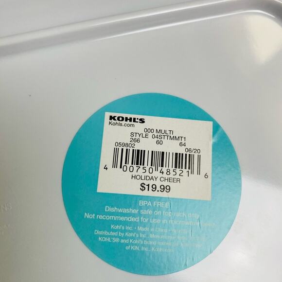 St. Nicholas Square Holiday Cheer Snowman Serving Tray New - Picture 5 of 5